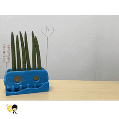 로봇-gif-1.gif STL file Robot Flowerpot 🤖・3D printer design to download, Eunny