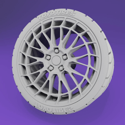 ezgif.com-gif-maker.gif STL file Dotz Sepang Style - Scale model wheel set - 19-20" - Rim and tyre・3D printer model to download, PixelSun