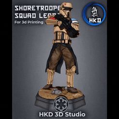 ezgif.com-gif-maker-2.gif STL file Shore trooper Squad leader Fan art Star wars・Template to download and 3D print