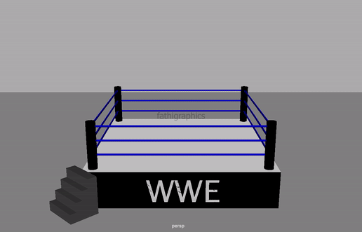 GIF.gif Modèle 3D du ring de catch de la WWE