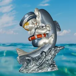 giff-enfant-marin.gif STL-Datei Delphin und das Seekind・3D-druckbares Modell zum Herunterladen