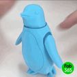 Penguin_01.gif 3D file Foldable Penguin・3D printer model to download