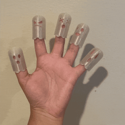 ezgif.com-gif-maker.gif STL file Finger Ghost Pals・3D printing template to download