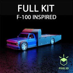 f-100-TITULO.gif STL file *ON SALE* FULL KIT: F-100 INSPIRED TOW TRUCK - 14AUG-02・3D printing design to download, Pixel3D