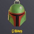 Boba-Color.mp4 Star Wars Mandalorian Helmet Keychain