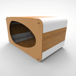 Cat house 3dcults.gif Download STL file Modern cat house • 3D printer design, Joaco3D
