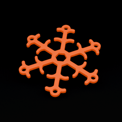 Schneeflocke Weihnachtsschmuck 80 mm – Farnmuster, geschwungene Äste, ohne Stützen