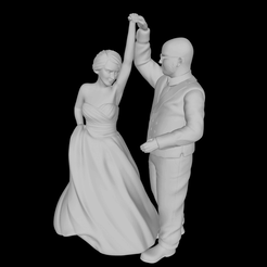 ezgif-4-4bf4ff733f.gif Wedding Couple- Wedding Couple Dancing- Dancing Couple- Bride and Groom- Dancing bride and groom- Cake Topping- Diorama