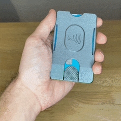 gif1.gif STL file Slim and Smart Wallet with NFC・3D print object to download