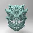 untitled.100.gif Файл STL Шлем MASK VORONOI COSPLAY DEVIL・Модель 3D-принтера для скачивания