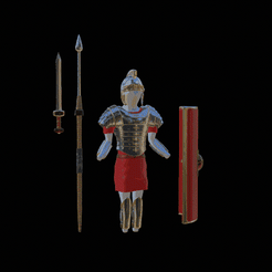 my_project.gif STL file set of rome armour for 3d printing on figures or for cosplay・3D print model to download