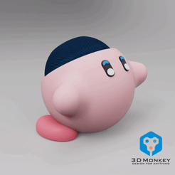 卡比.gif Archivo STL Soporte Kirby HomePod mini・Objeto imprimible en 3D para descargar