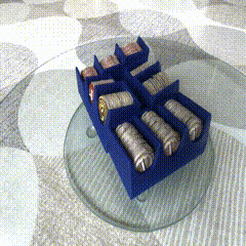 7wonder.gif Télécharger fichier STL Organisateur de porte-monnaie à jetons 7 Wonders, impression en place, sans support • Design imprimable en 3D, Broodie3D