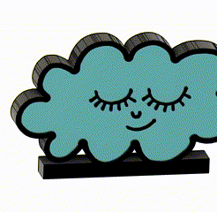 cloud2-Made-with-Clipchamp.gif STL file cloud2 nightlight・3D printer model to download