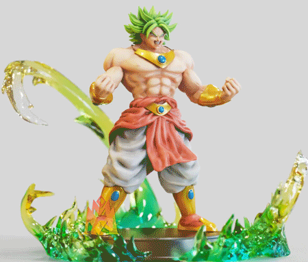 Broly - standing pose-ブロリー Burorī-Dragon Ball - FAN ART - 3D MODEL