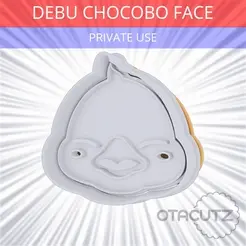 Debu_Chocobo_Face~PRIVATE_USE_CULTS3D_OTACUTZ.gif Debu Chocobo Face Cookie Cutter / FF