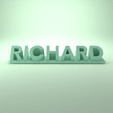 Richard_Standard.gif Richard 3D Nametag - 5 Fonts