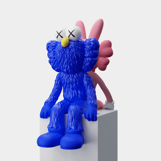 🎨 KAWS BFF SEATED X ACCOMPLICE SEATED・ STL File for ・Cults