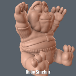Baby-Sinclair.gif STL file Baby Sinclair (Easy print no support)・Design to download and 3D print, Alsamen