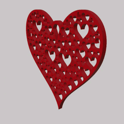 0001-0100.gif Fichier STL Coeurs d'amour Coeur , porte-clés - pendentif - boucle d'oreille・Modèle à imprimer en 3D à télécharger