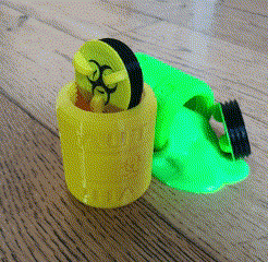 Biohazard-Can.gif STL-Datei Biohazard Toxic Slime Putty Stash Lagerung kann Schraubdeckel・3D-Drucker-Vorlage zum herunterladen
