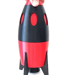 13EC6516-CDFE-4322-9BB8-FE257DD9E312.gif Archivo STL Duplo Lego Compatible Rocket Cohete 22cm・Diseño de impresión en 3D para descargar, Creavertor