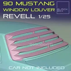0.gif 3D-Datei Fensterklappe für 90er Mustang Revell 1/25 Modellbausatz・3D-druckbares Modell zum herunterladen