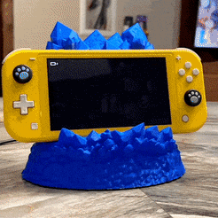 switchlite-crystalstand.gif STL file Crystal Nintendo Switch Lite Dock | With & Without Charger Port・3D printing idea to download
