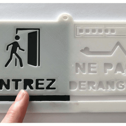 Webp.net-gifmaker (3).gif Fichier STL Plaque de porte ne pas déranger・Idée pour impression 3D à télécharger