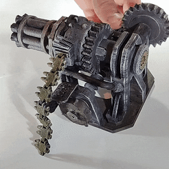 Video.Guru_20220109_205651753-1.gif Archivo 3D Pistola gatling steampunk articulada・Objeto de impresión 3D para descargar, Crafitys