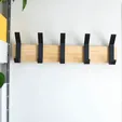 ezgif.com-video-to-gif.gif Modern Coat rack with 3d Printed Hooks