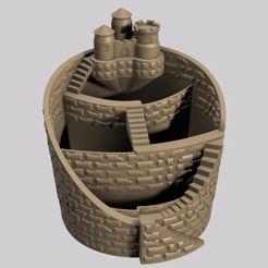 Castillo.gif STL file Castle garden planter・3D printer model to download, RodMuzac