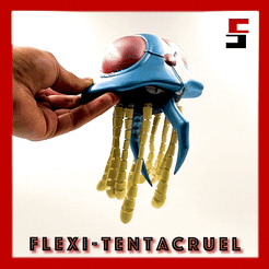 cults3D-1.gif STL file Pokemon Flexi Tentacruel articulated・Template to download and 3D print