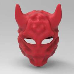 untitled.45.gif Fichier STL masque mascara voronoi cosplay halloween・Objet imprimable en 3D à télécharger