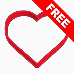 FREE.gif Free STL file VALENTINE'S DAY HEART / COOKIE CUTTER・3D printable model to download