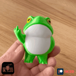 ezgif.com-resize-27.gif STL file MIDDLE FINGER FROG FIGURINE - NO SUPPORTS・3D print object to download