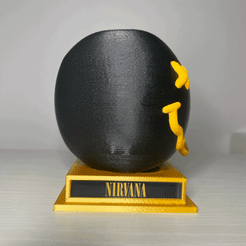 Nirvana.gif 3D file Nirvana Logo Trophy・3D printable model to download