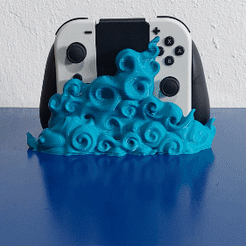 7mktvh.gif OBJ file Joy Con Stand - Clouds forms・3D printable model to download