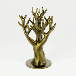 Jewelry-holder-tree-spin-360-24fps.gif 3MF-Datei SCHMUCKHALTER - BAUM・Design für 3D-Drucker zum herunterladen, toprototyp