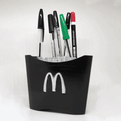 ezgif.com-gif-maker-1.gif STL file Fries - pen holder - McDonald's inspired・3D printable model to download