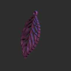 feille.gif STL file Necklace sheet 3D model・3D printer model to download