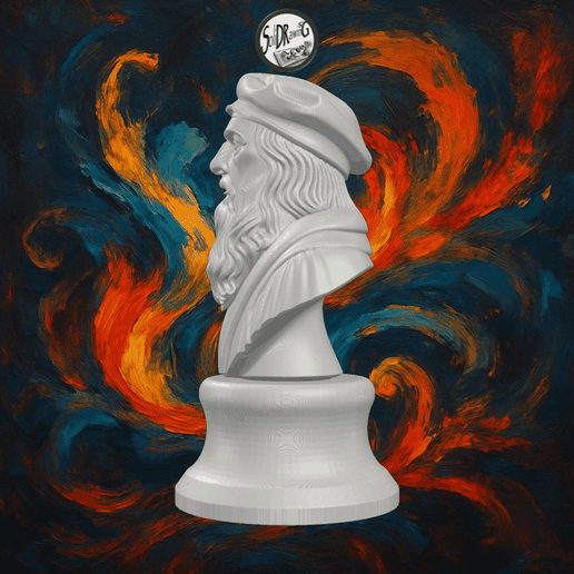 Leonardo Da Vinci Bronze Sculpture – SoliDRawinGs SG3270