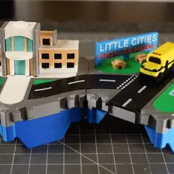 ezgif.com-video-to-gif.gif STL file Little Cities - School・3D printer design to download