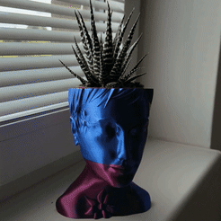 planterpot-2.gif STL file meditating woman flowerpot・Template to download and 3D print