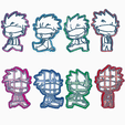 GIF-PACK.gif STL file PACK 4 - SATORU GOJO COOKIE CUTTER JUJUTSU KAISEN・3D print object to download