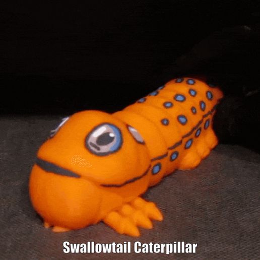 Swallowtail-Caterpillar-Video.gif Schwalbenschwanzraupe (Einfacher Druck - Druck an Ort und Stelle)