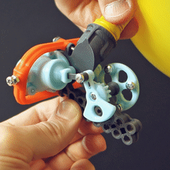 GIF_Seq_6.gif Descargar archivo STL gratis Motor de cilindro oscilante para LEGO • Plan para la impresión en 3D, Slava_Z