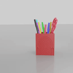 ezgif.com-gif-maker-1.gif STL file Pen Pot in Orient Style・Model to download and 3D print, HolderStocke