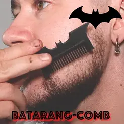 stellarcow-6089.gif Fichier STL Batarang-peigne barbe Batman・Objet pour impression 3D à télécharger, sliceables
