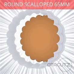 Round_Scalloped_65mm.gif Archivo STL Cortapastas redondo festoneado 65mm・Idea de impresión 3D para descargar